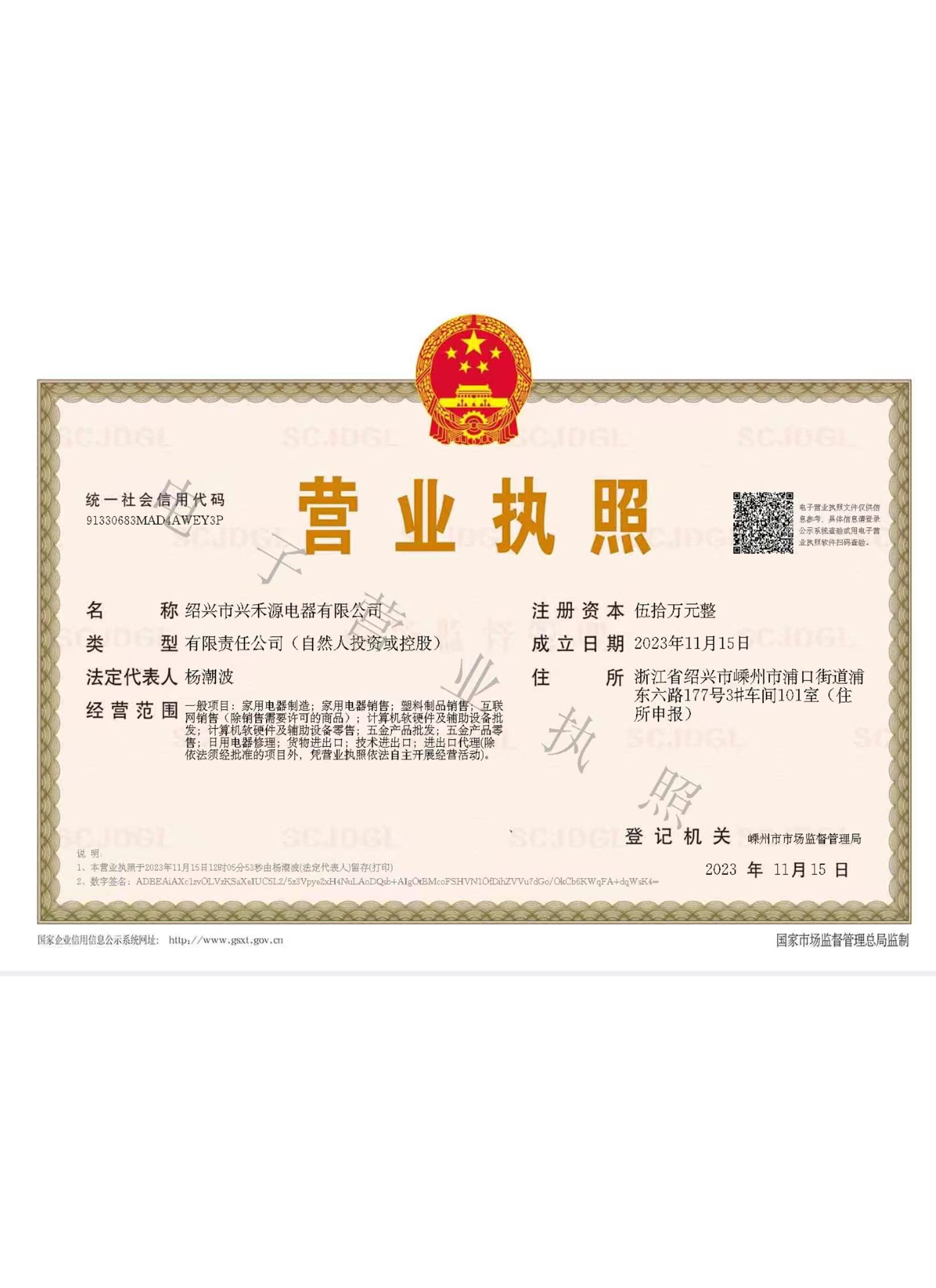 公司营业执照